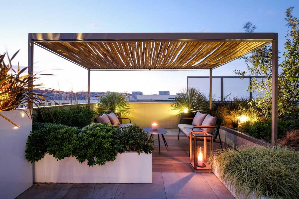 eclairage de nuit terrasse